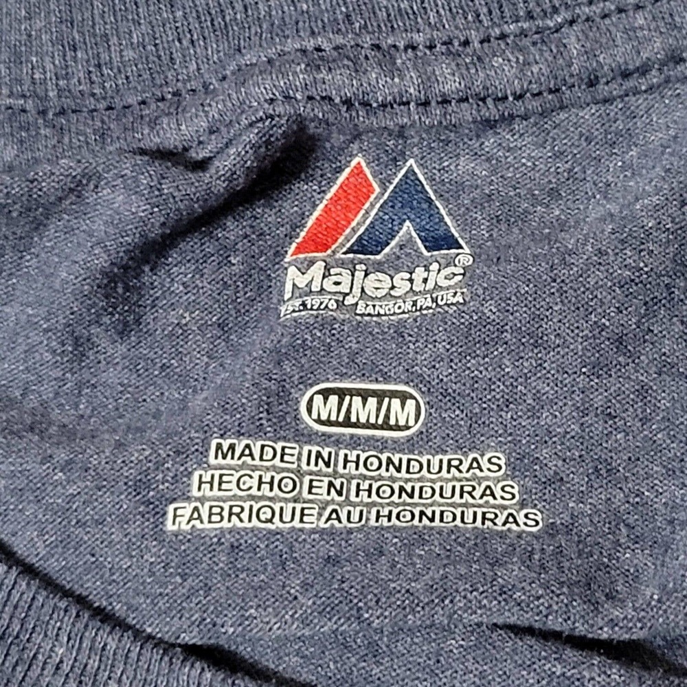 New England Patriots Mens Medium Long Sleeve Graphic T Shirt Blue Gray - Picture 5 of 8